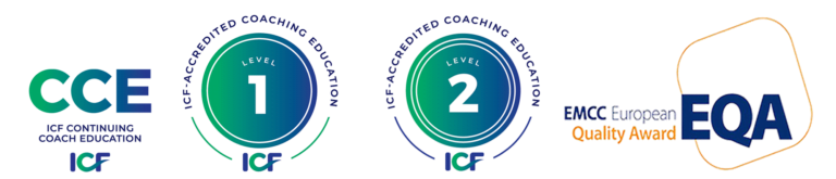 CCE Level 1 Level 2 EQA ICF EMCC Logos