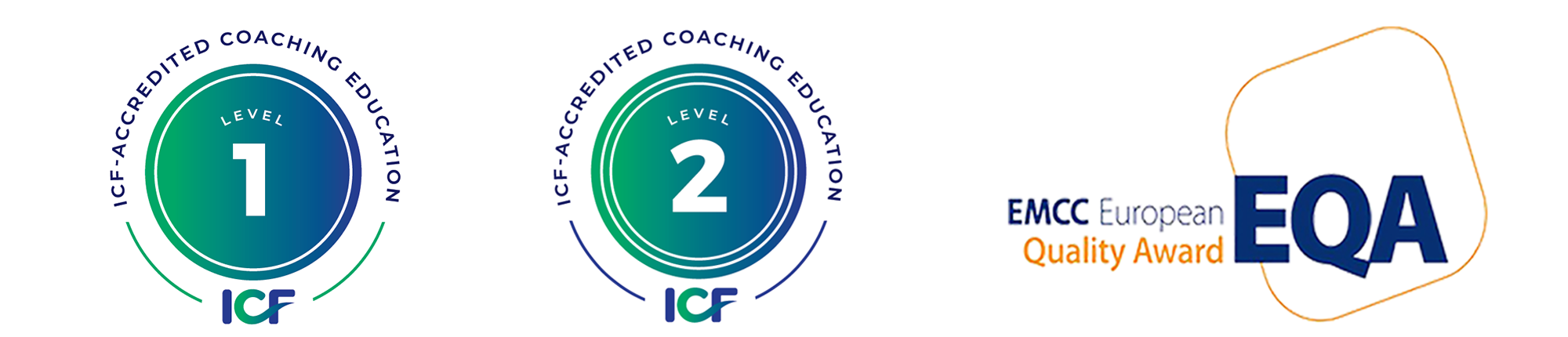 Level 1 Level 2 EQA ICF EMCC Logos